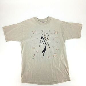 Vintage 90s Lowell Caylor Kokopelli Southwestern Tee USA Made FOTL L